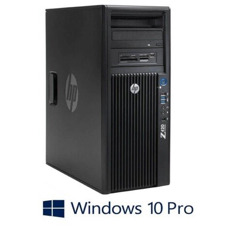 Workstation HP Z420, Hexa Core E5-1660, 32GB DDR3, SSD, P600 2GB, Win 10 Pro